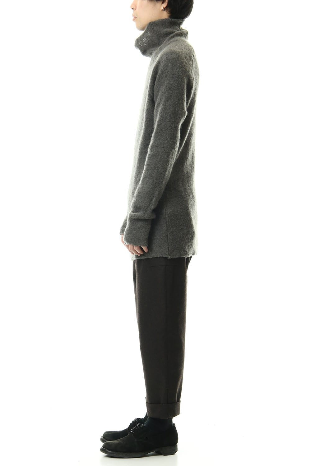 Pile Bottle Neck L/S Knit Khaki