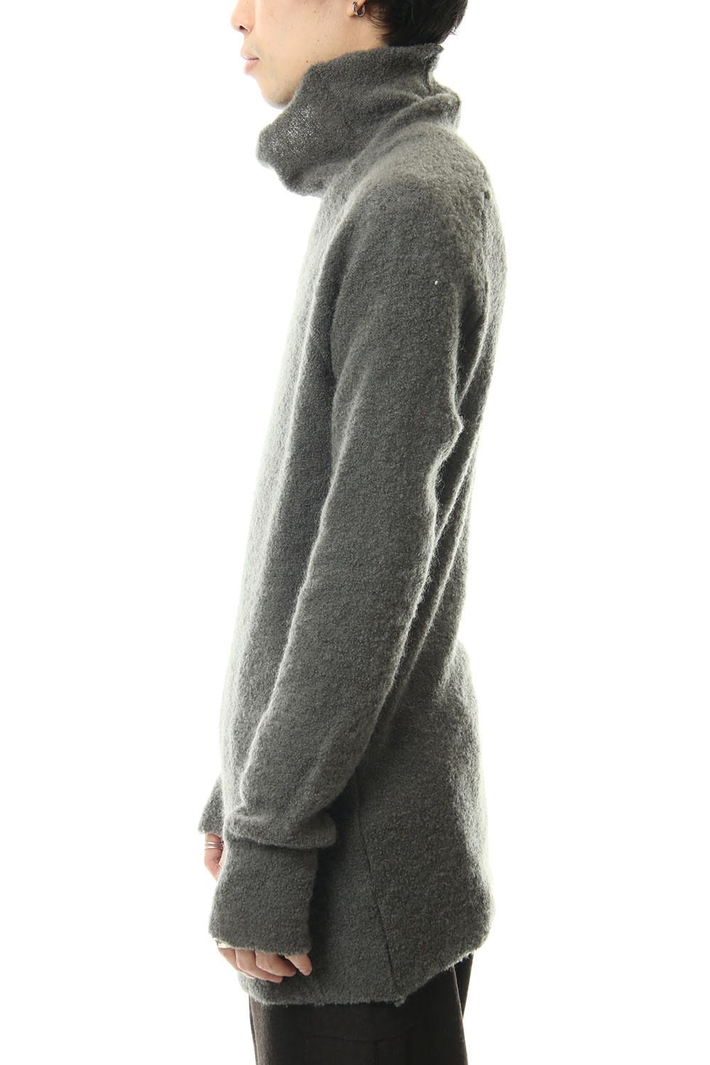 Pile Bottle Neck L/S Knit Khaki