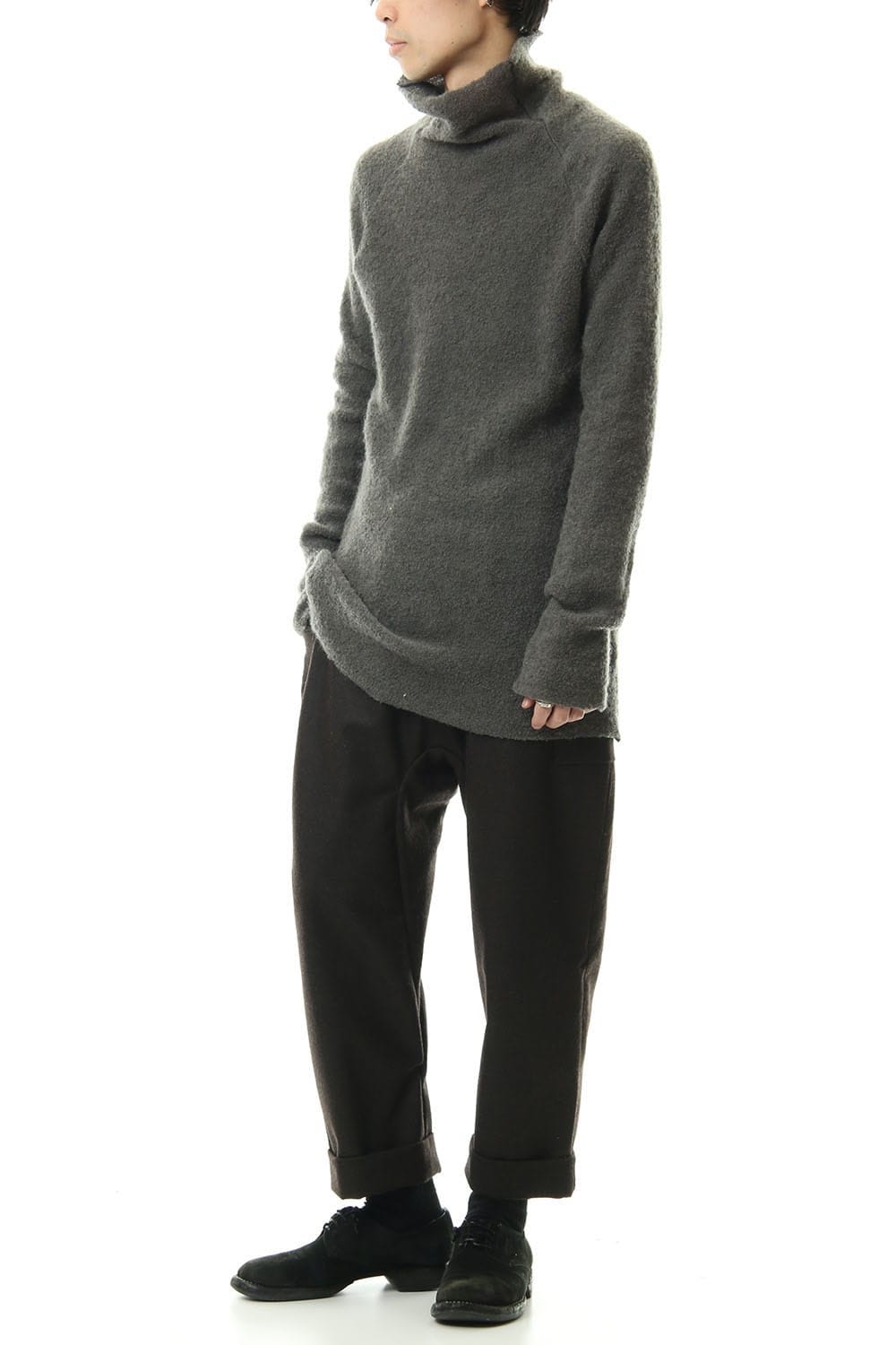 Pile Bottle Neck L/S Knit Khaki