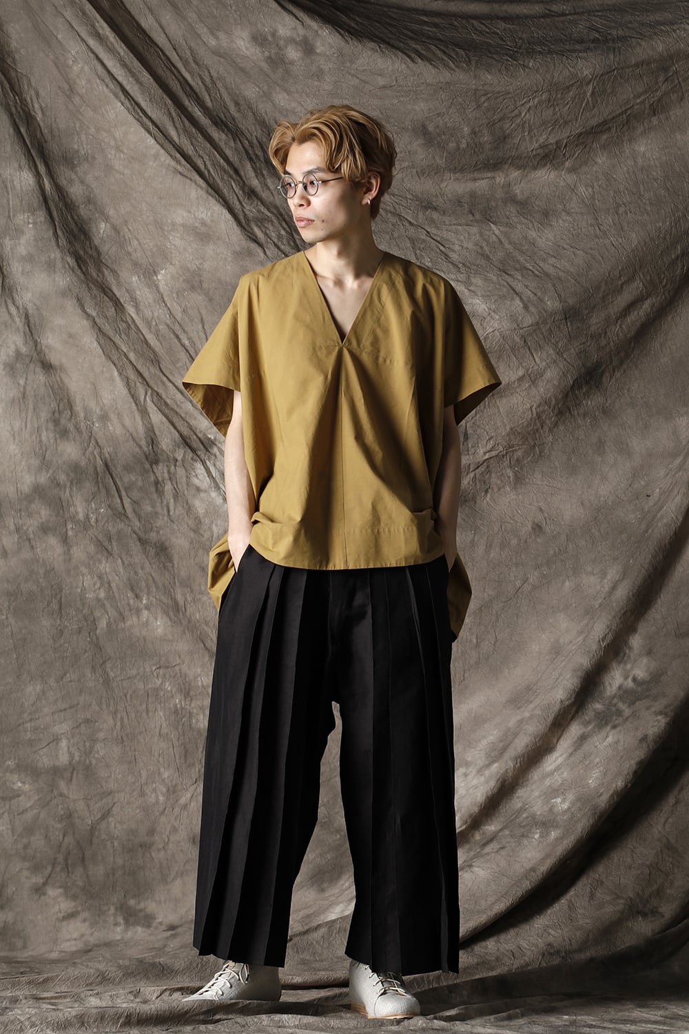 TUNIC#27 MUSTARD SOFT COTTON SHIRTING