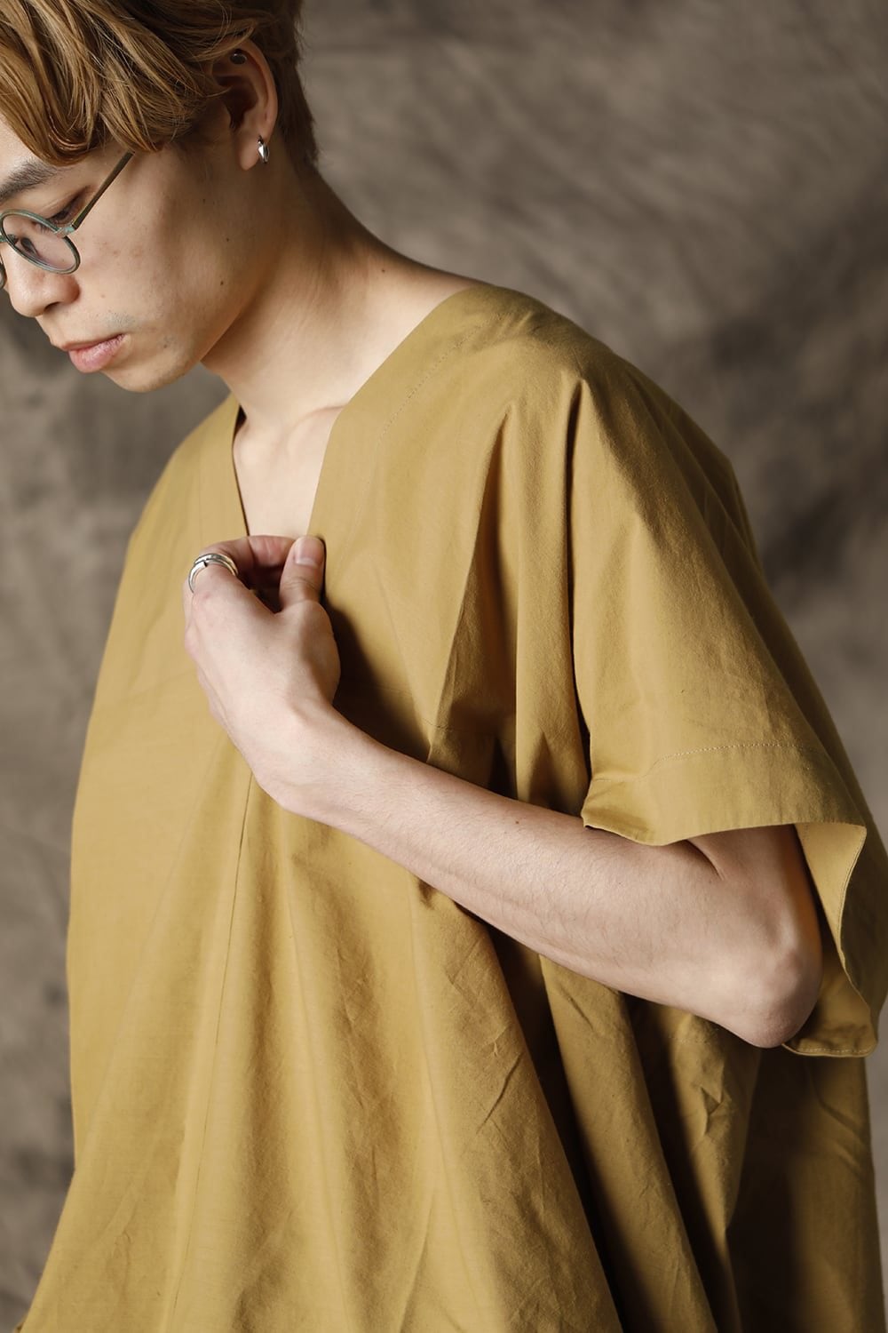 TUNIC#27 MUSTARD SOFT COTTON SHIRTING