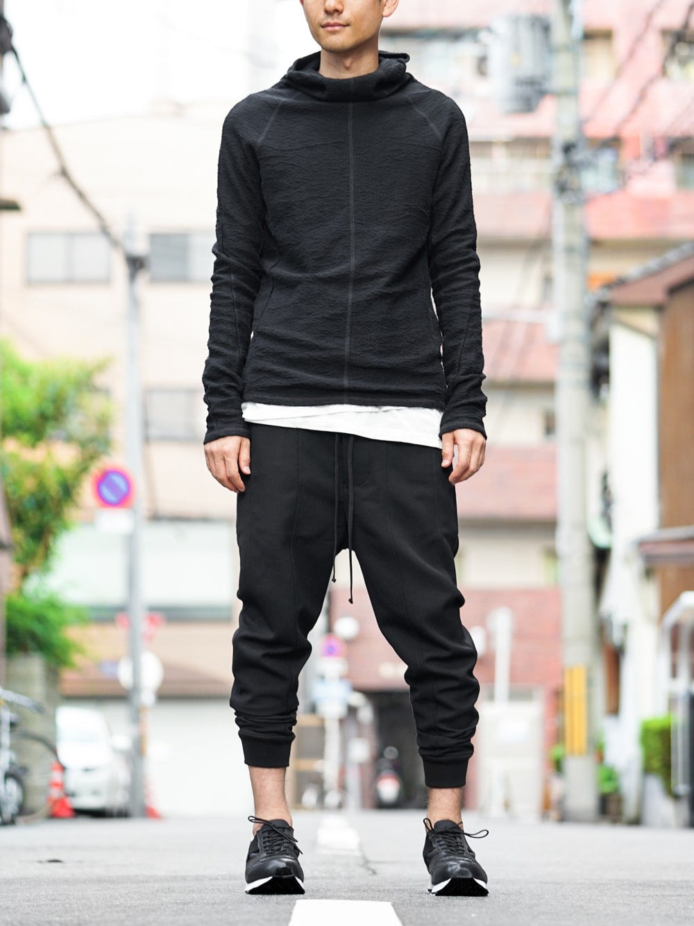 RIBBED PANELLED TRACK PANT