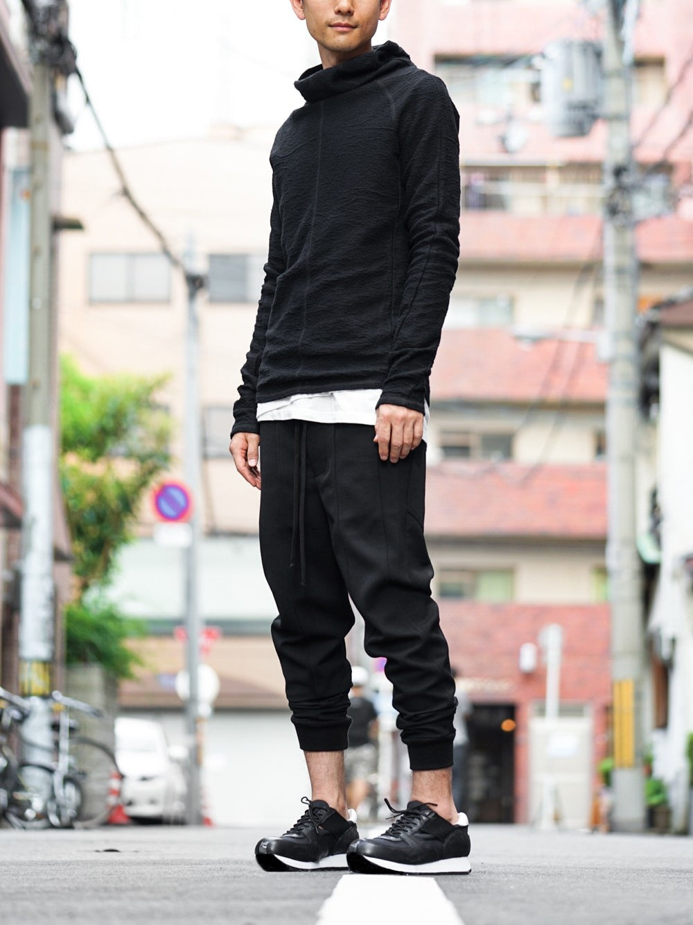 RIBBED PANELLED TRACK PANT