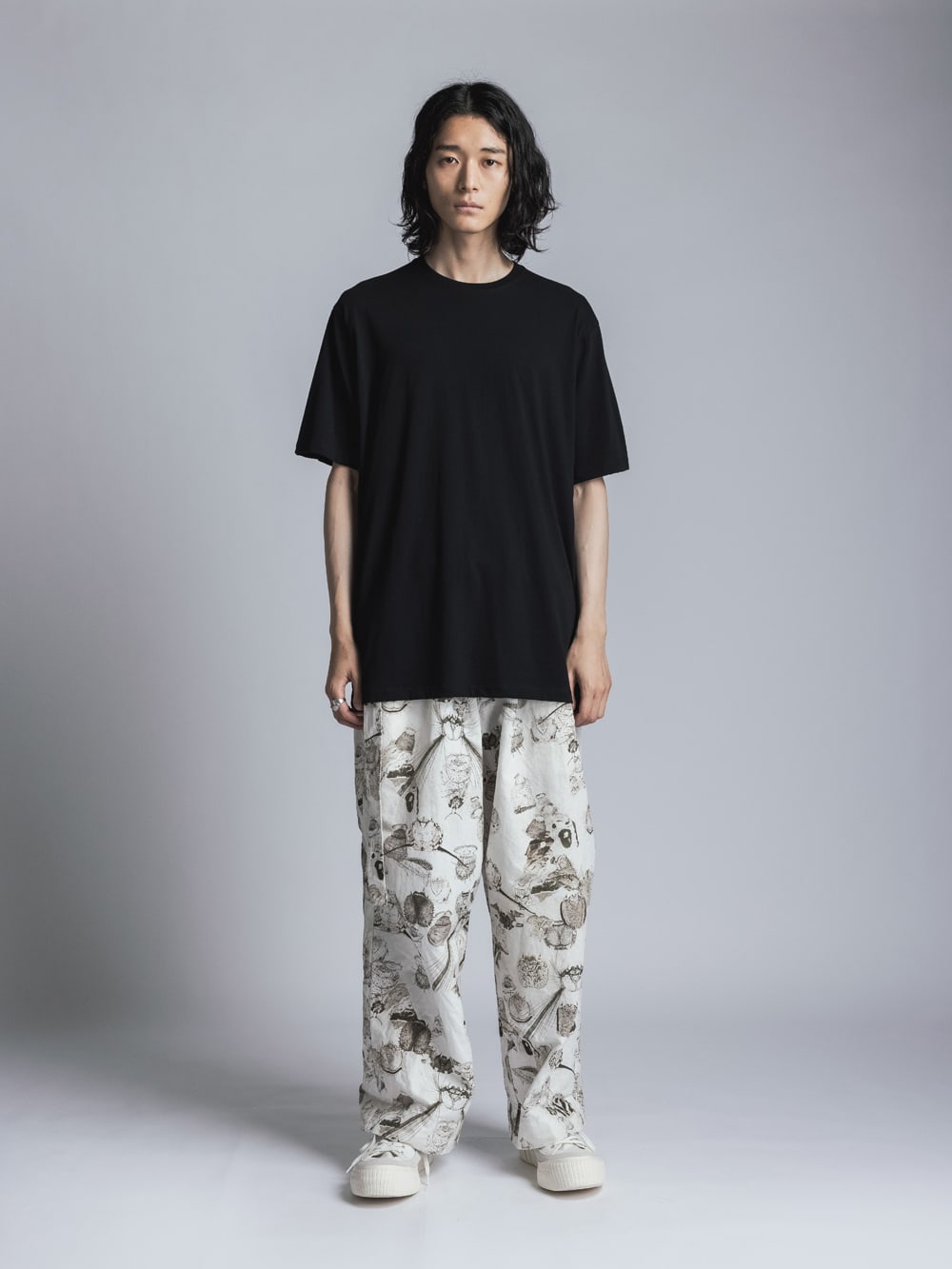 Jersey Stitch Embroidered T-shirt  Black