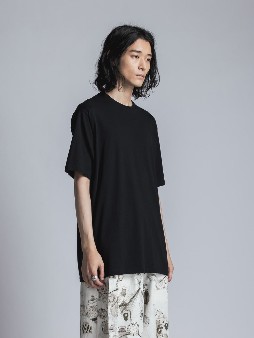 Jersey Stitch Embroidered T-shirt  Black