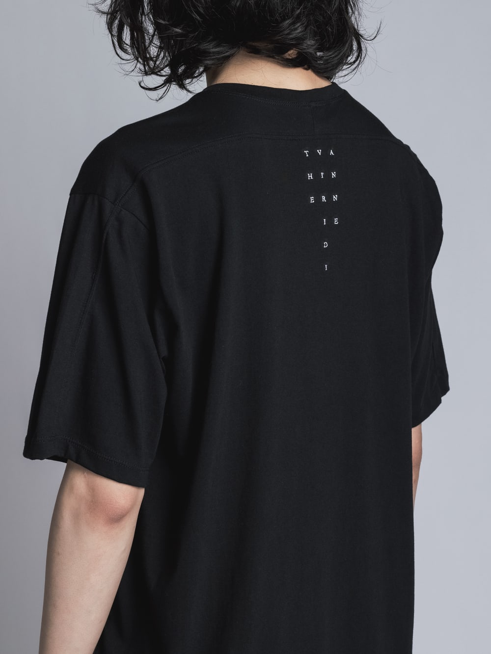 Jersey Stitch Embroidered T-shirt  Black