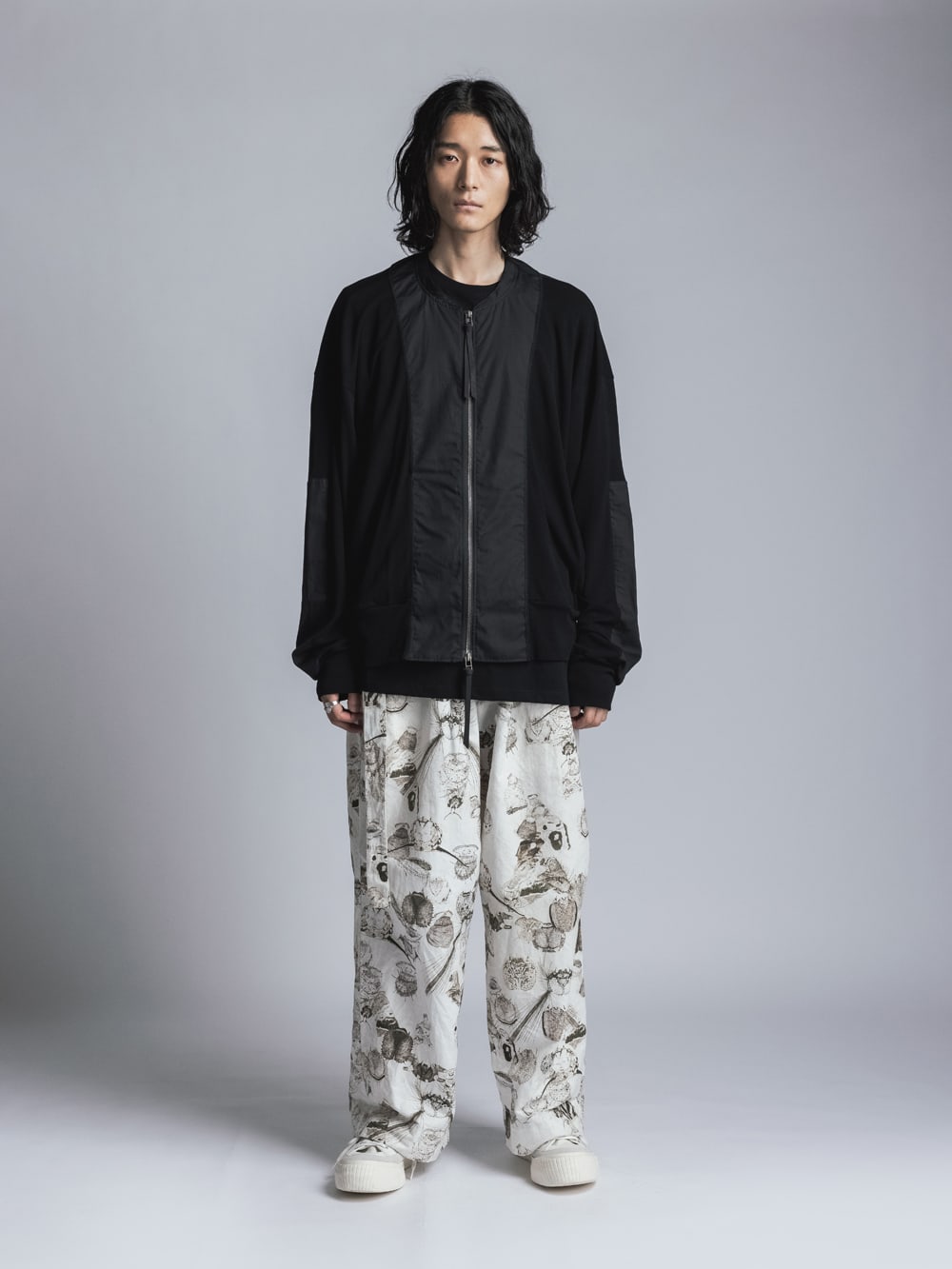 梨地スムース ボンバージャケット