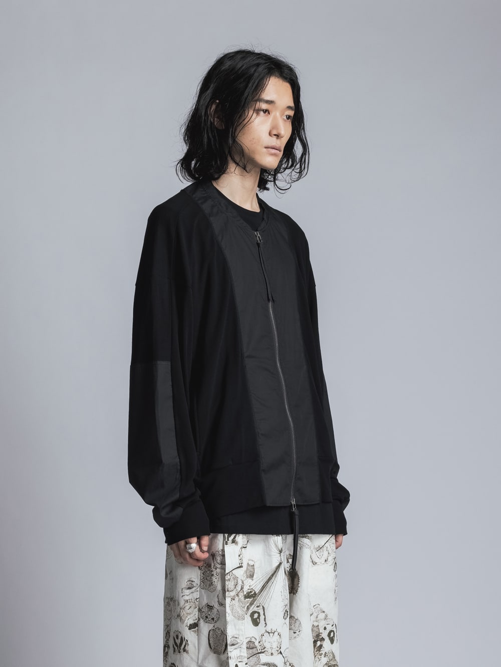 梨地スムース ボンバージャケット