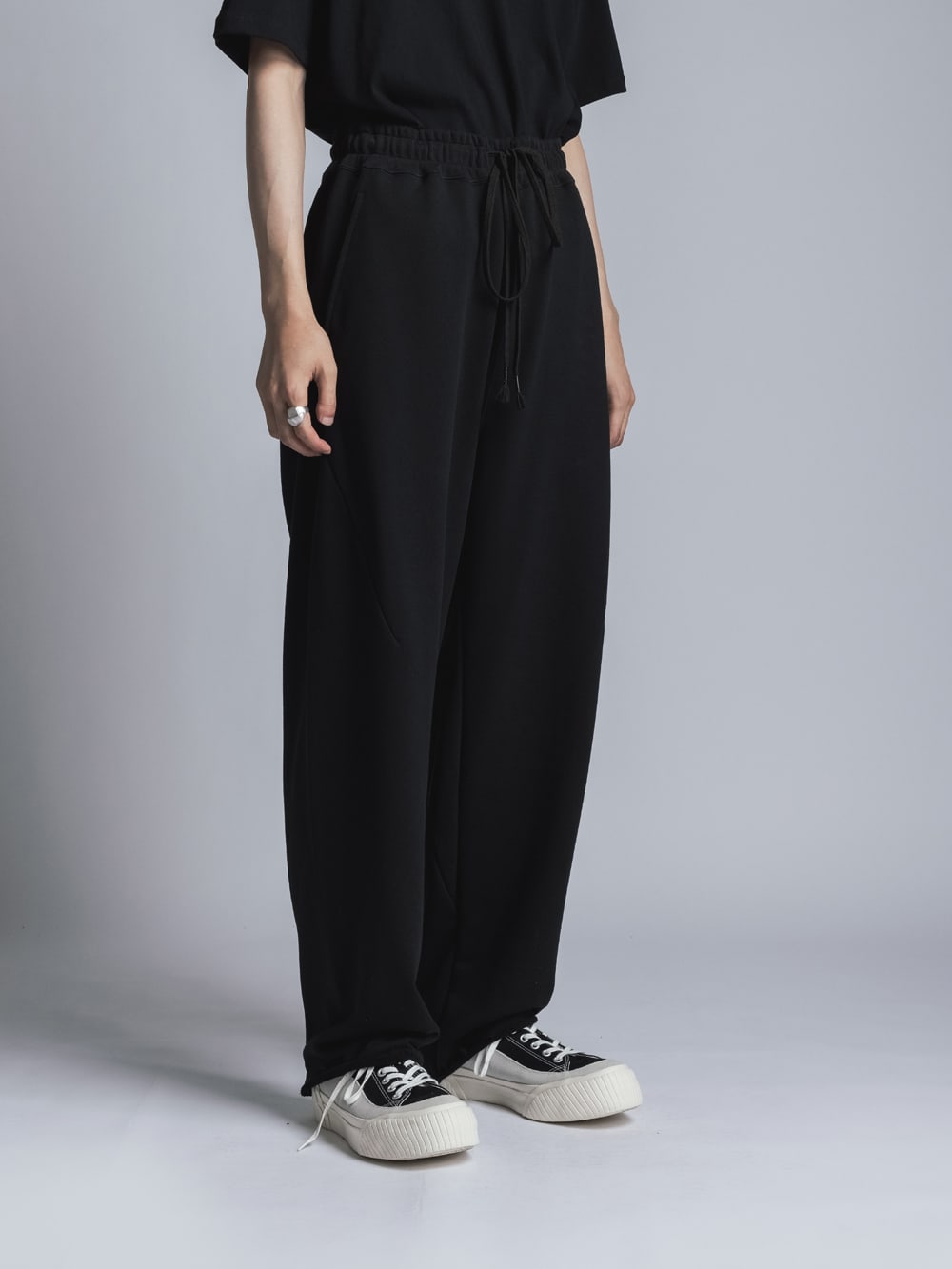 Sweat Wide Pants  Black