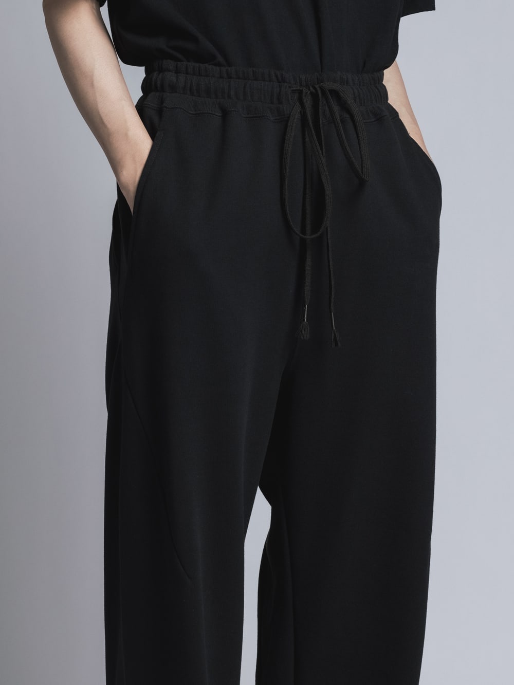 Sweat Wide Pants  Black