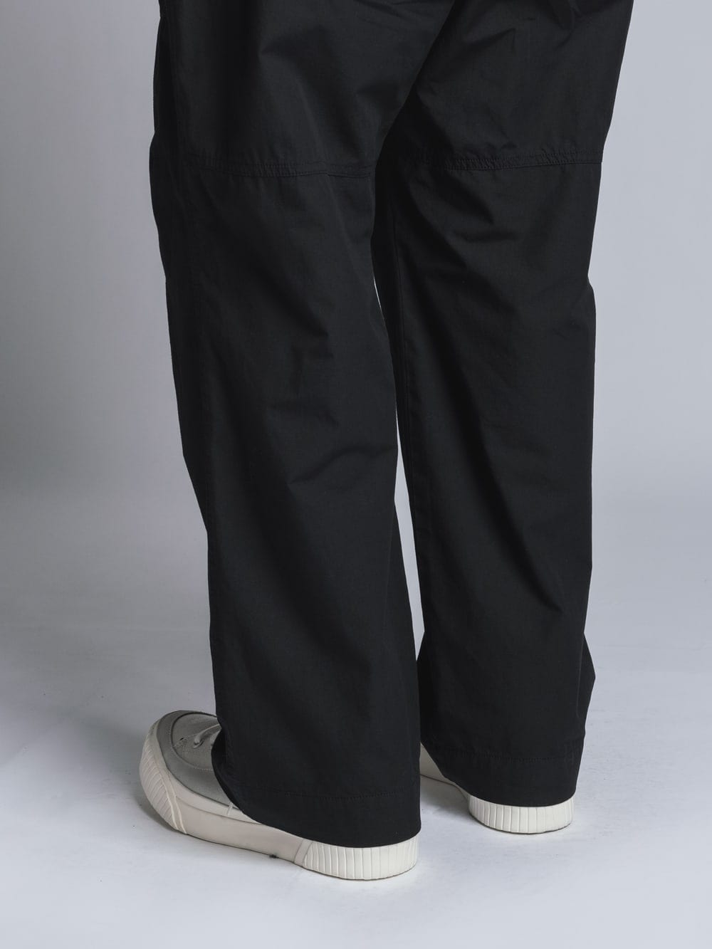 Cotton Linen Garment-Dyed Wide Pants Black