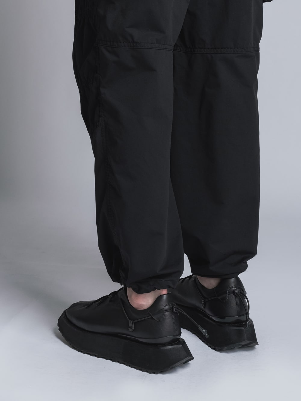 Stretch Wide Cargo Pants  Black