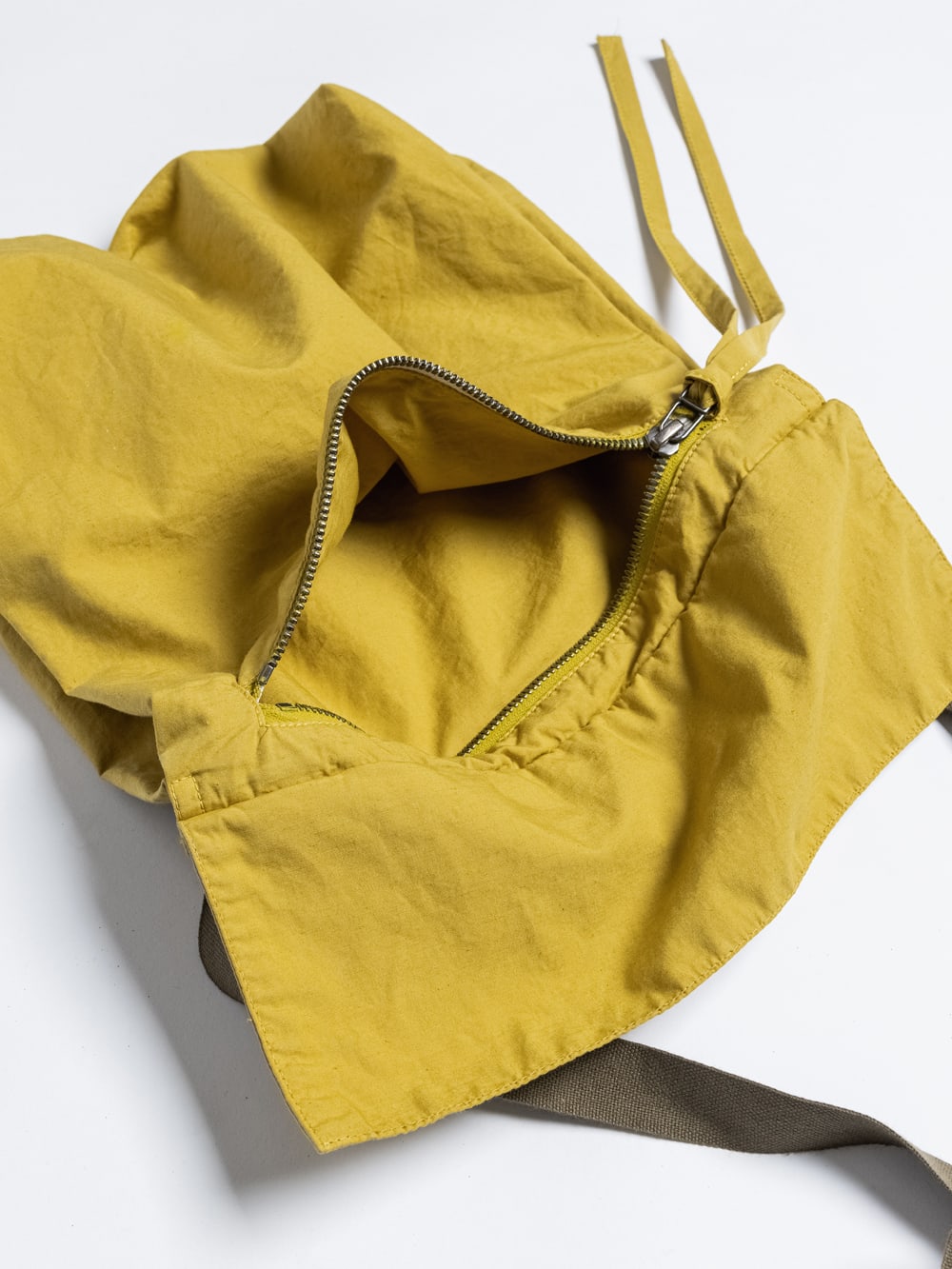 Cotton Linen Garment-Dyed Coat  Mustard