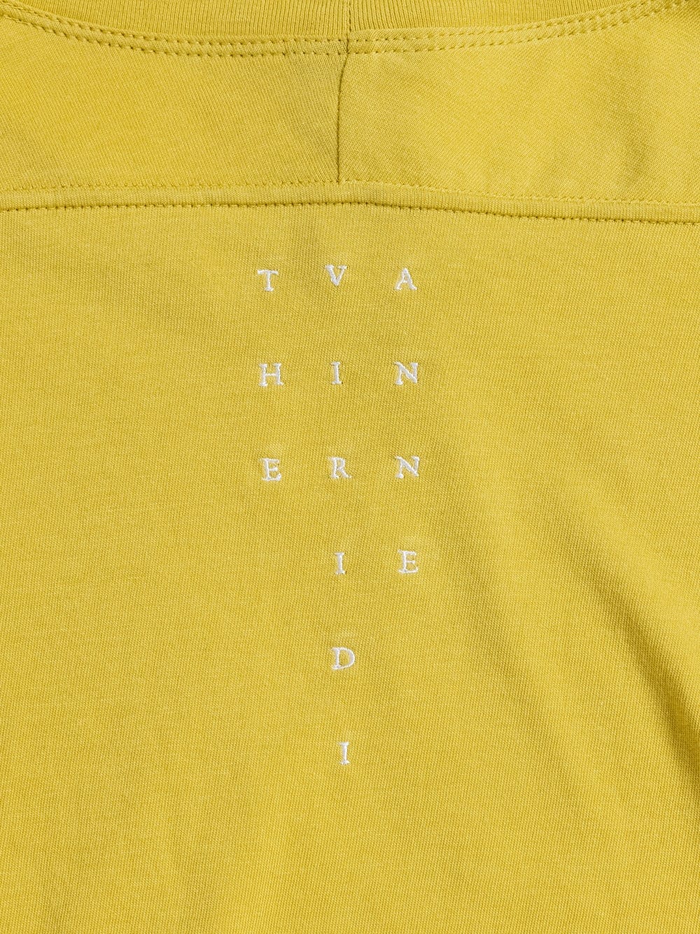 Jersey Stitch Embroidered T-shirt Mustard