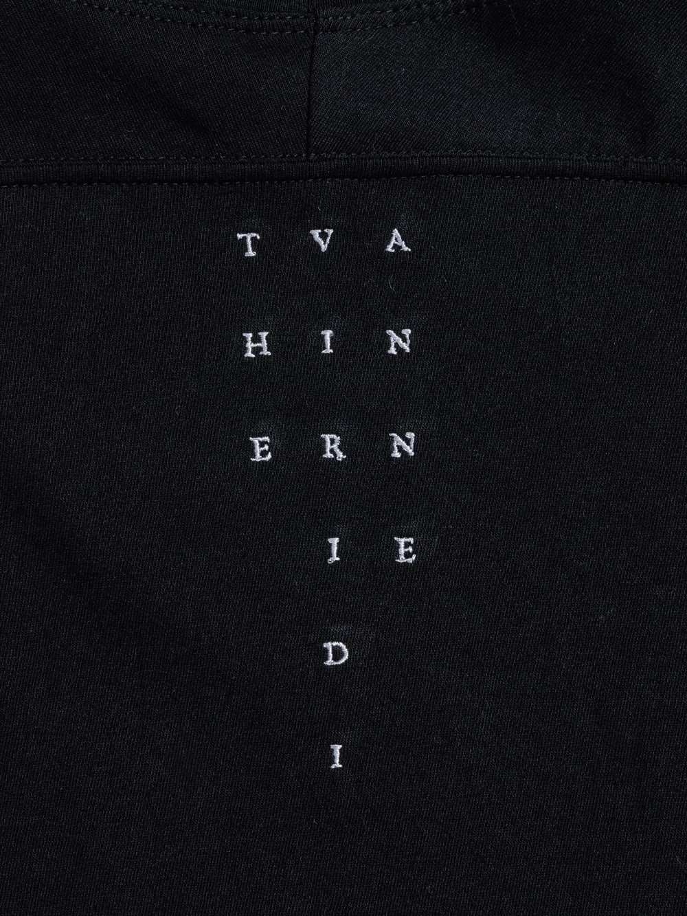 Jersey Stitch Embroidered T-shirt  Black