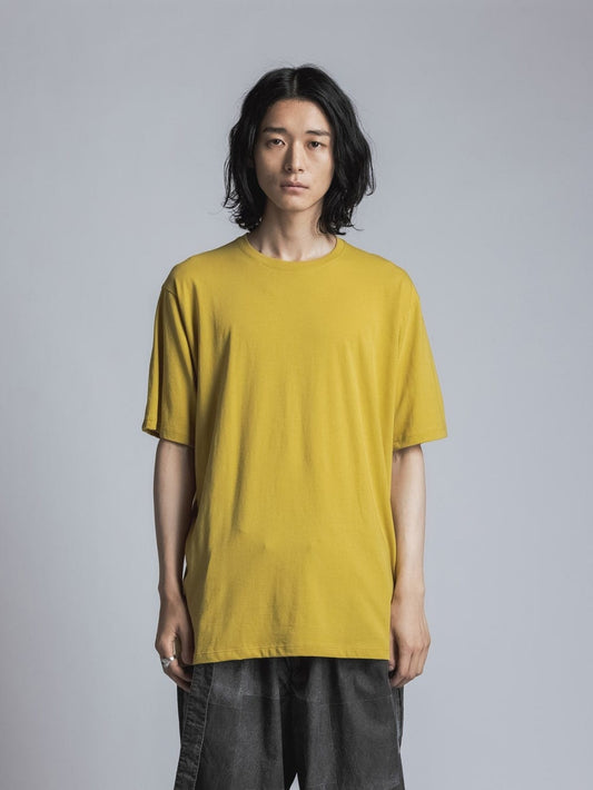 Jersey Stitch Embroidered T-shirt Mustard