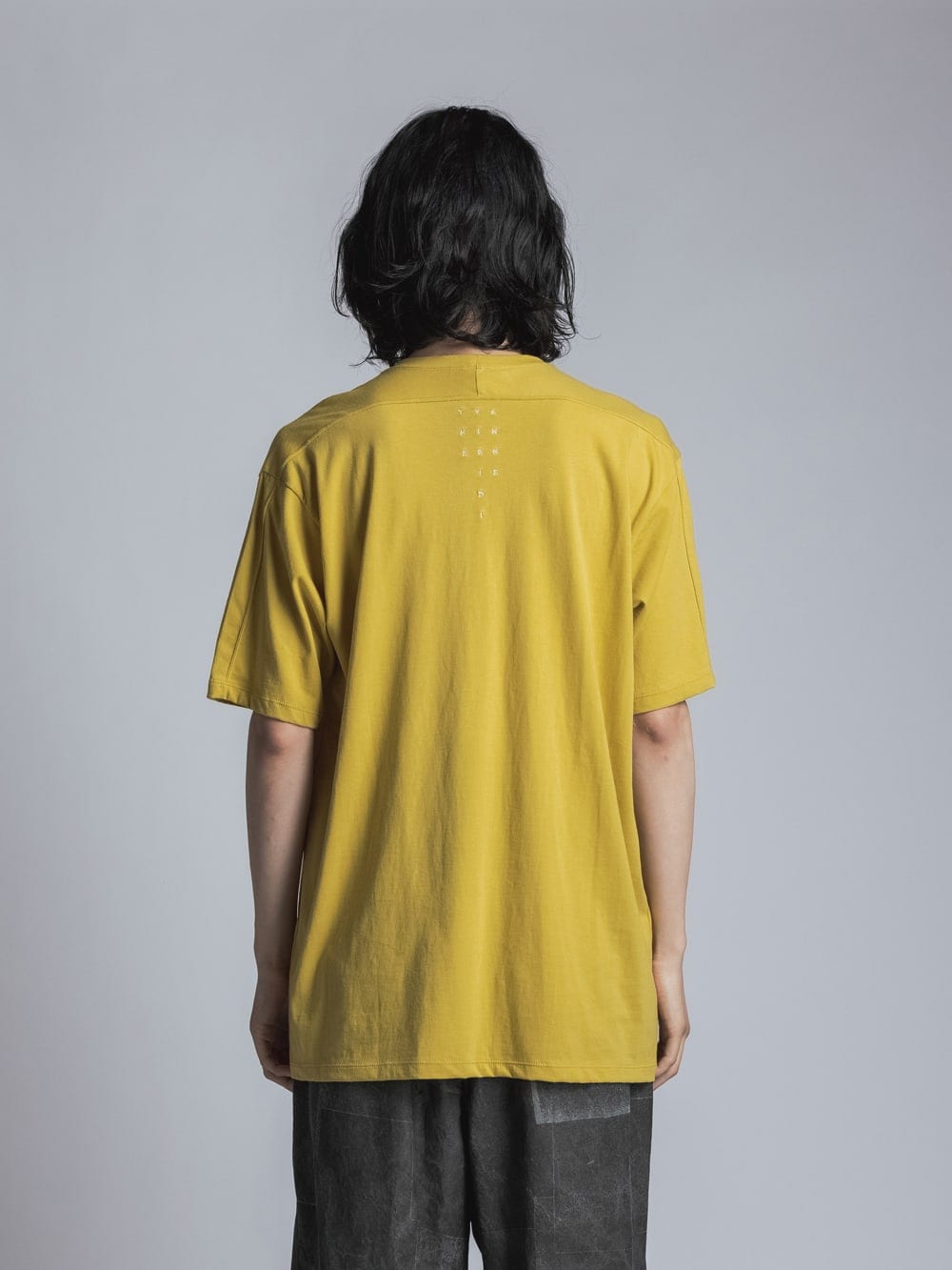 Jersey Stitch Embroidered T-shirt Mustard