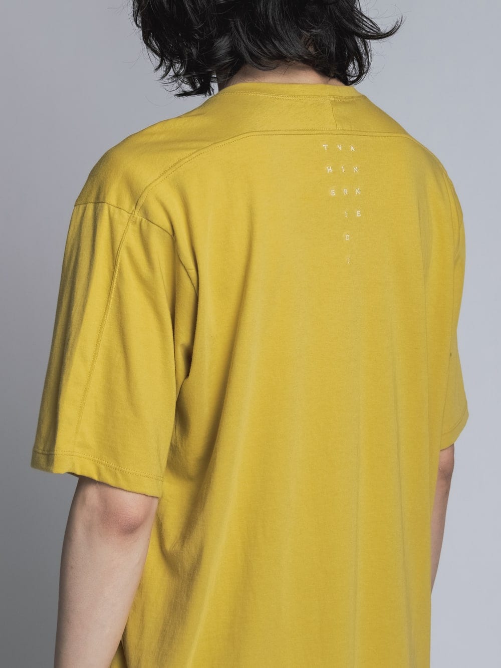 Jersey Stitch Embroidered T-shirt Mustard
