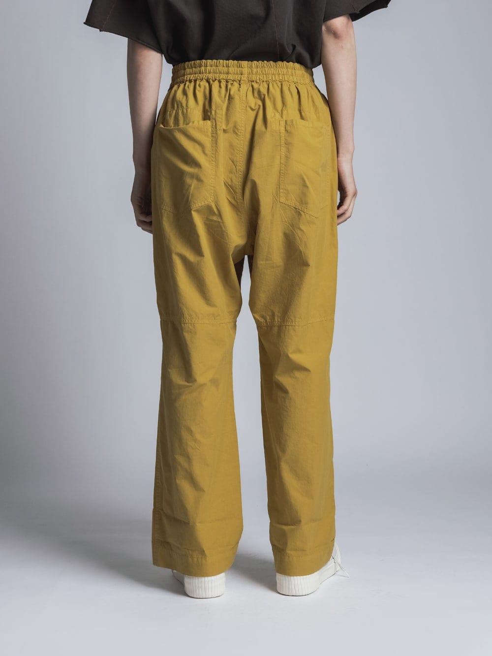 Cotton Linen Garment-Dyed Wide Pants Mustard