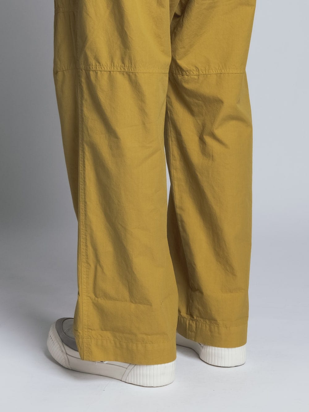 Cotton Linen Garment-Dyed Wide Pants Mustard