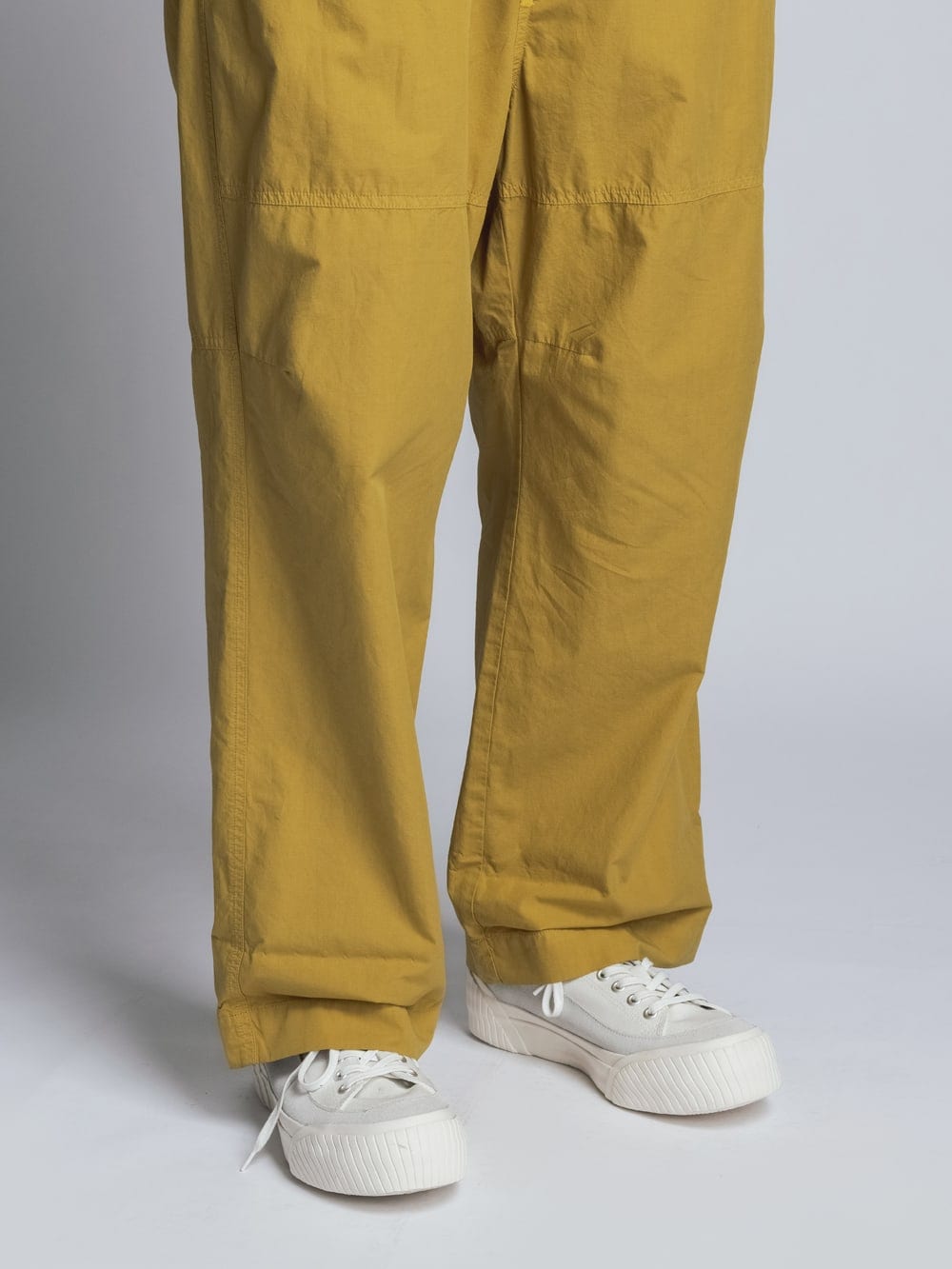 Cotton Linen Garment-Dyed Wide Pants Mustard