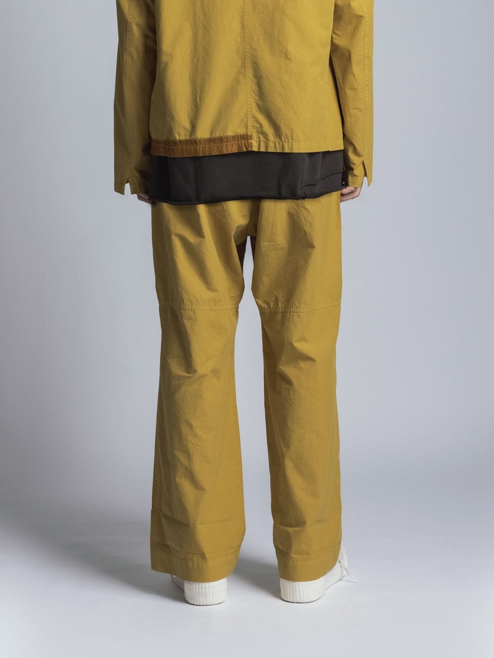 Cotton Linen Garment-Dyed Wide Pants Mustard