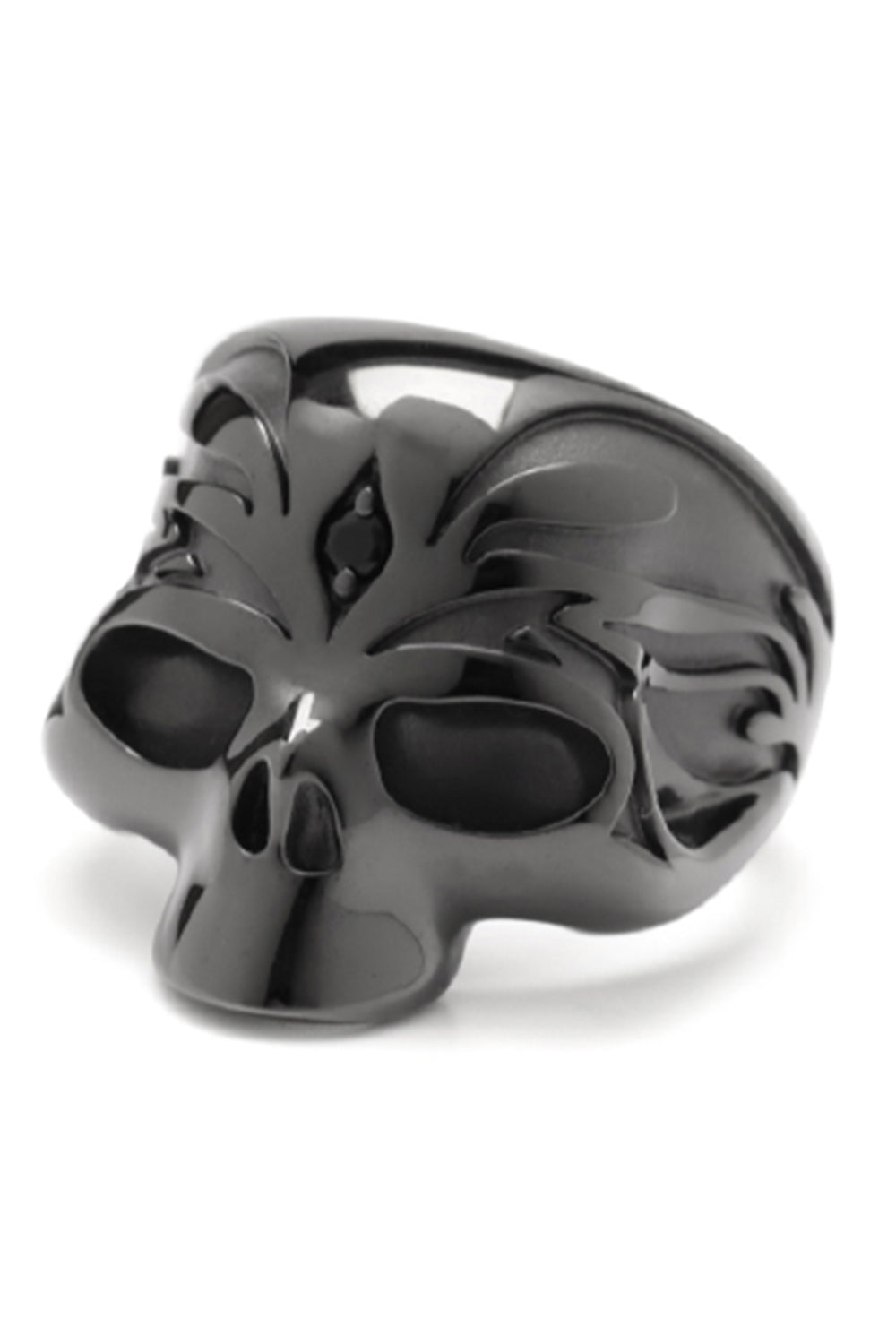 Third Eye Skull Ring Black