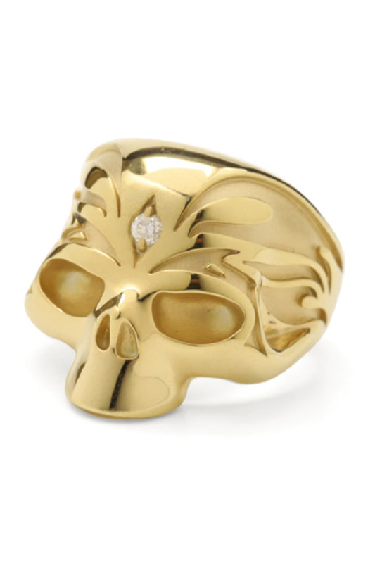 Third Eye Skull Ring Gold