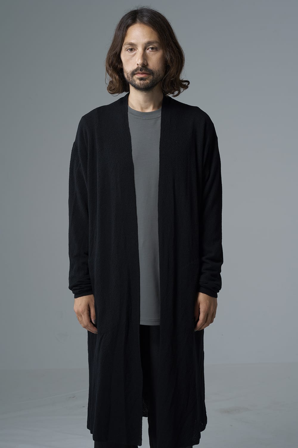 Long cardigan merino wool  Black