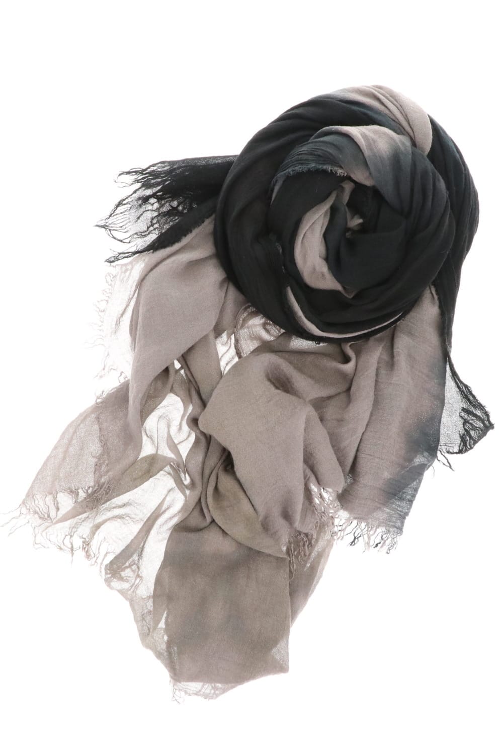 Silk Rayon Gradation Dye Stole Black