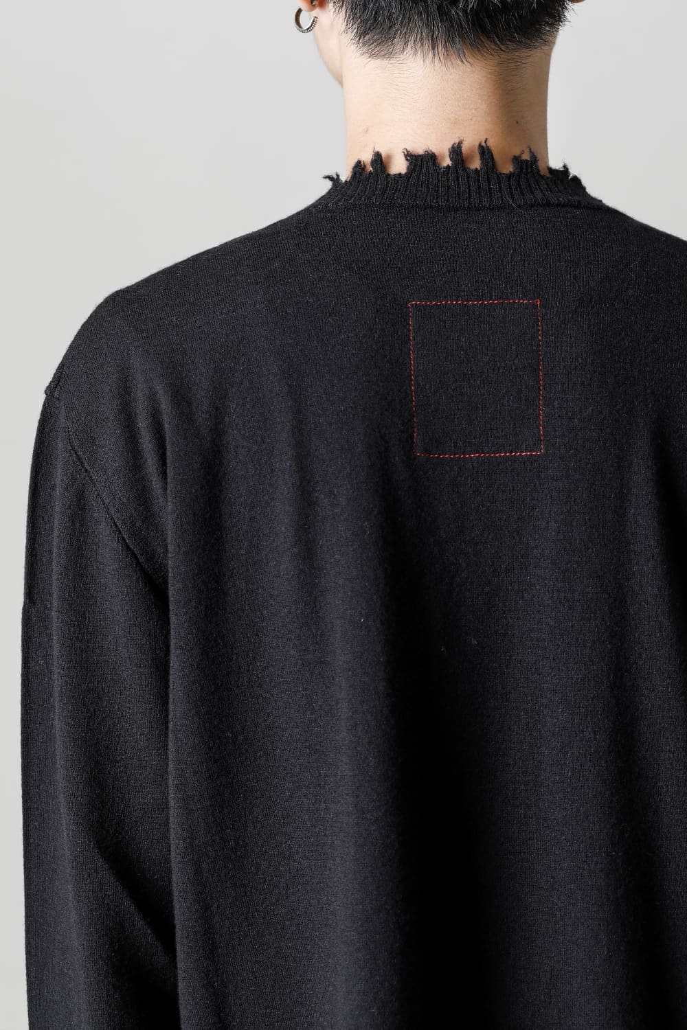 ロングスリーブ ニットトップ. ブラック