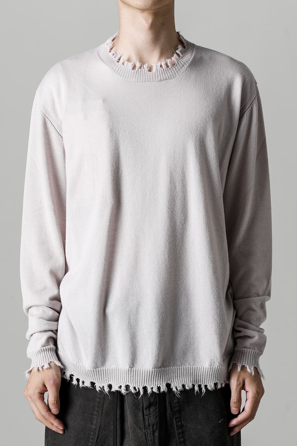 ロングスリーブ ニットトップ. オフホワイト