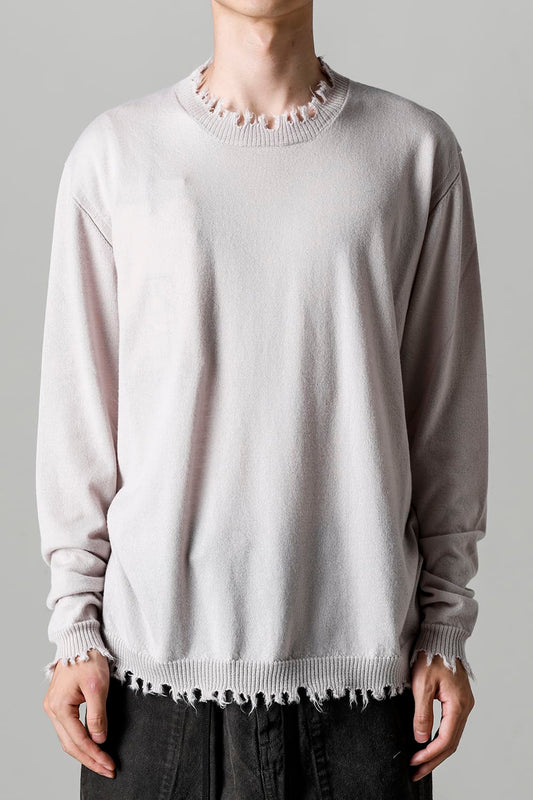 ロングスリーブ ニットトップ. オフホワイト