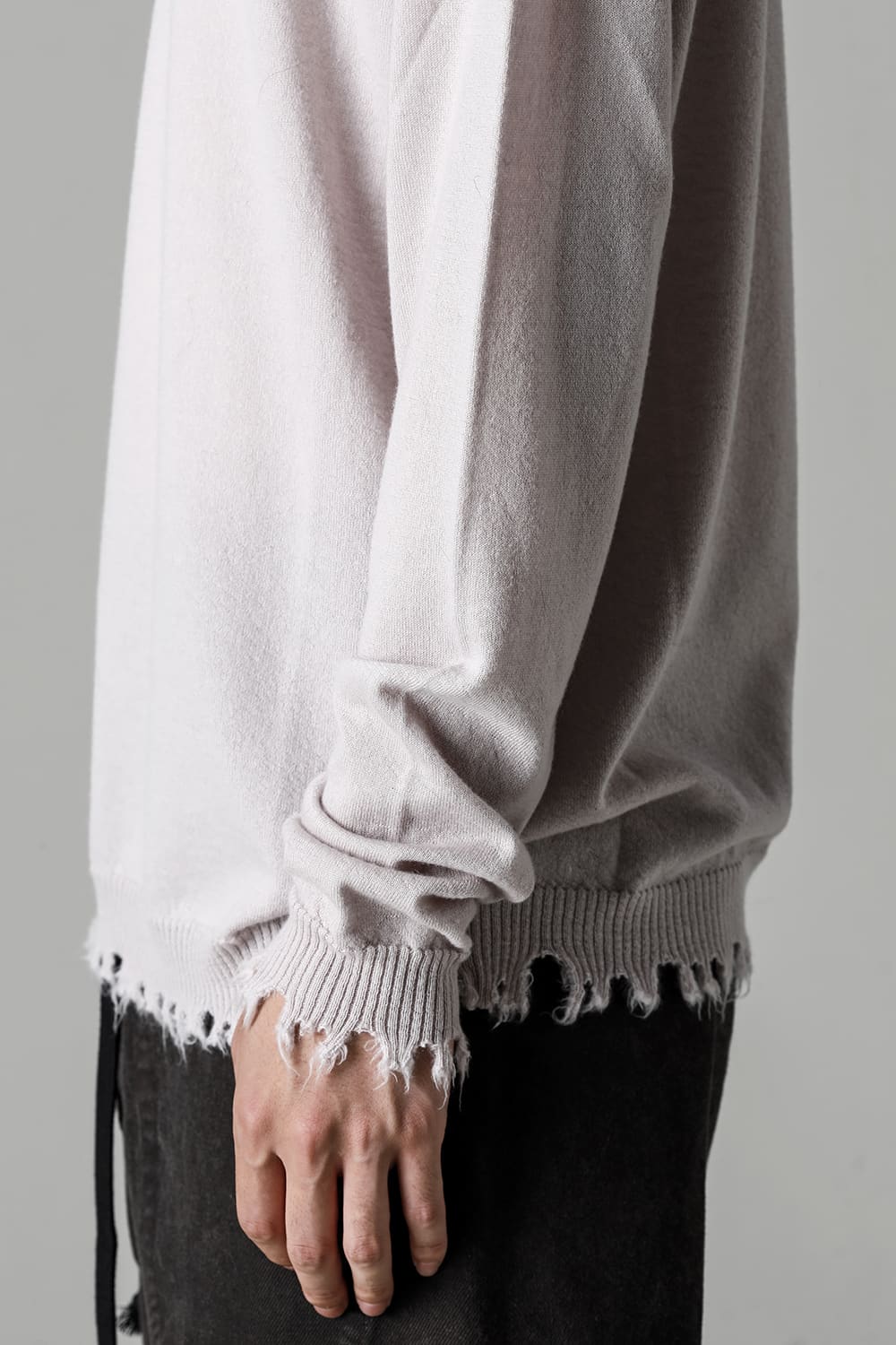 ロングスリーブ ニットトップ. オフホワイト