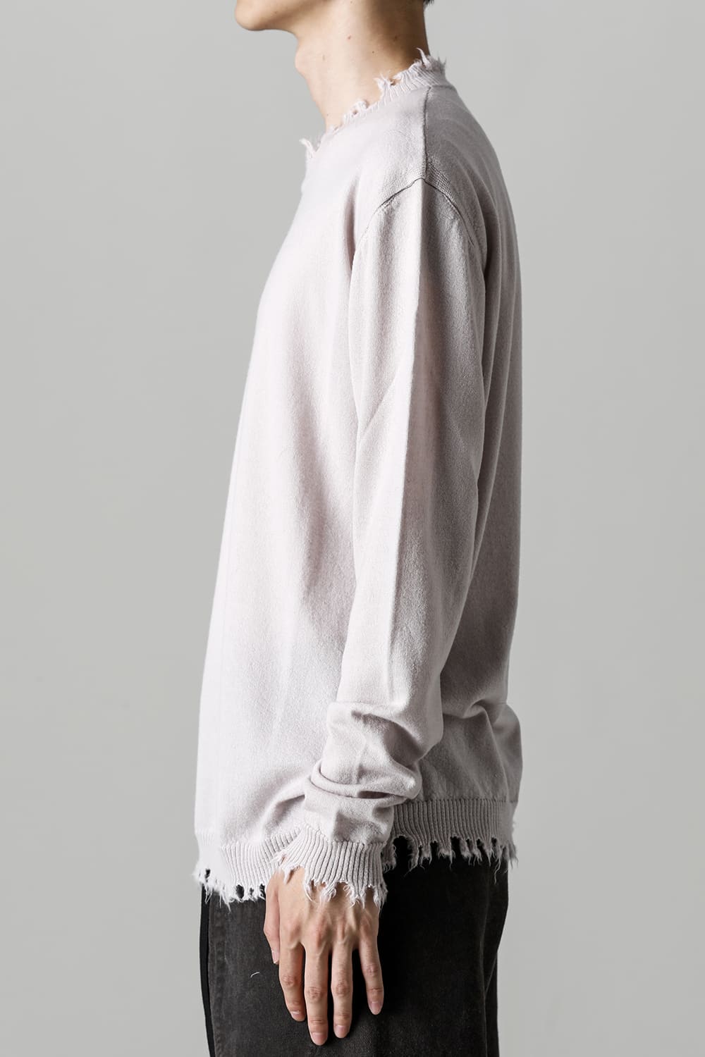 ロングスリーブ ニットトップ. オフホワイト