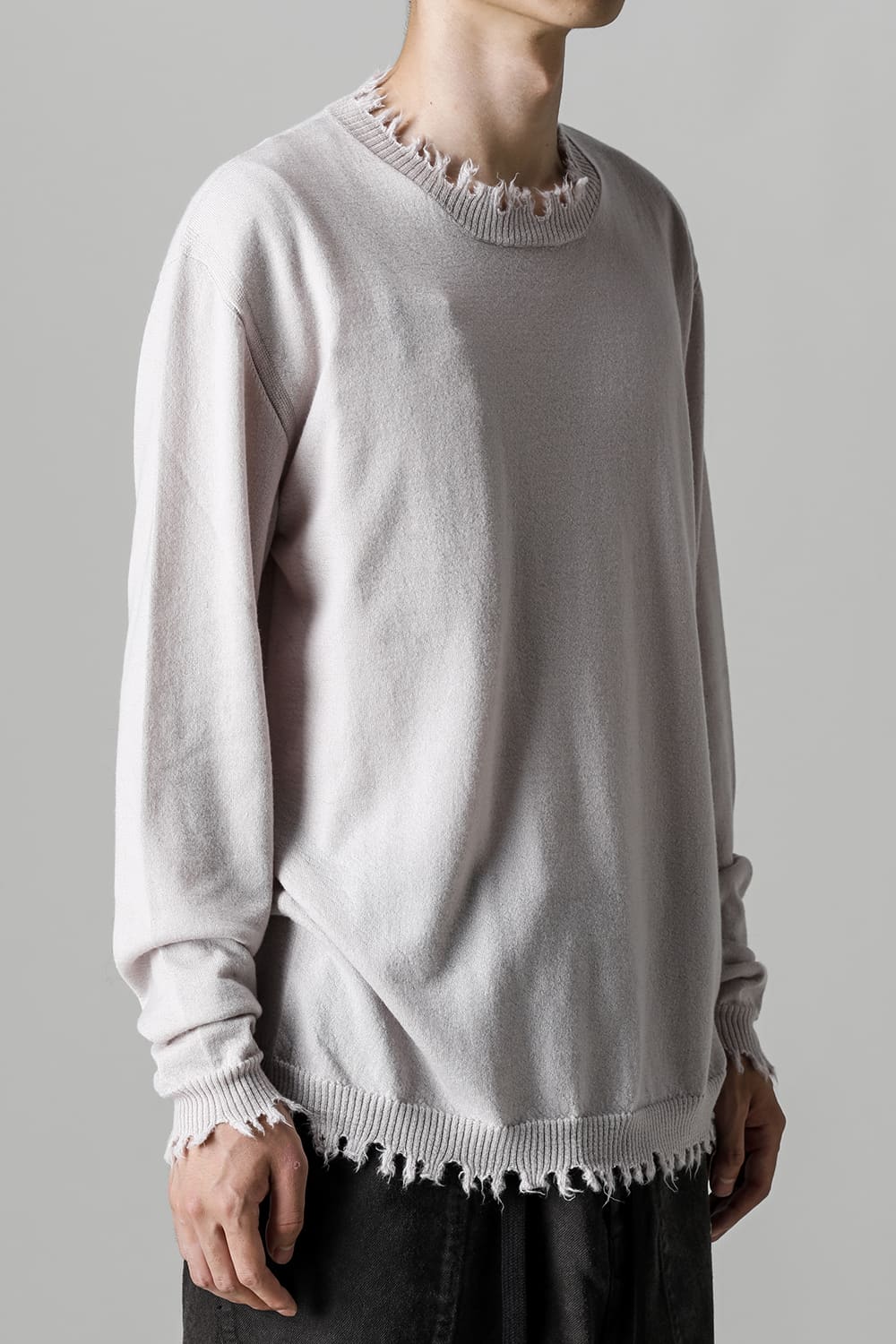 ロングスリーブ ニットトップ. オフホワイト