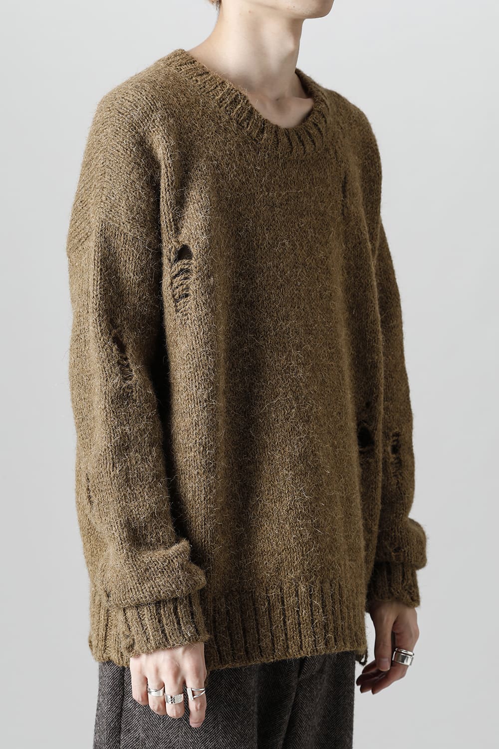 ロングスリーブ ニットトップ