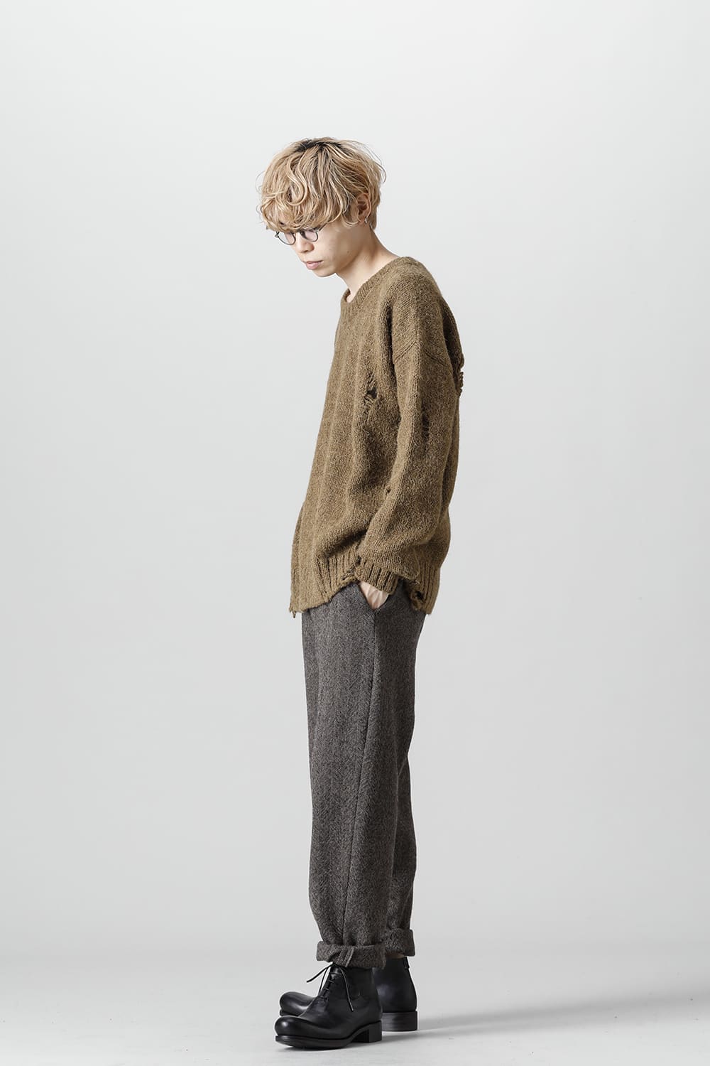 ロングスリーブ ニットトップ