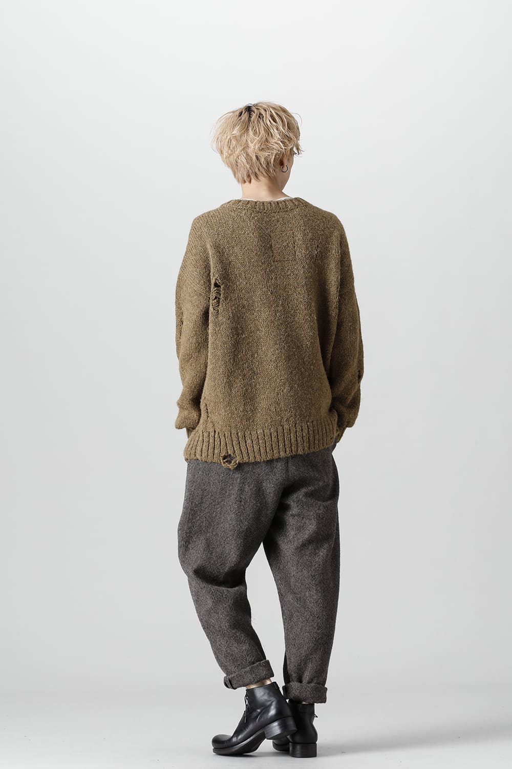 ロングスリーブ ニットトップ