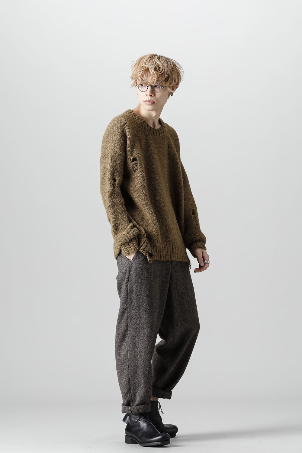 ロングスリーブ ニットトップ