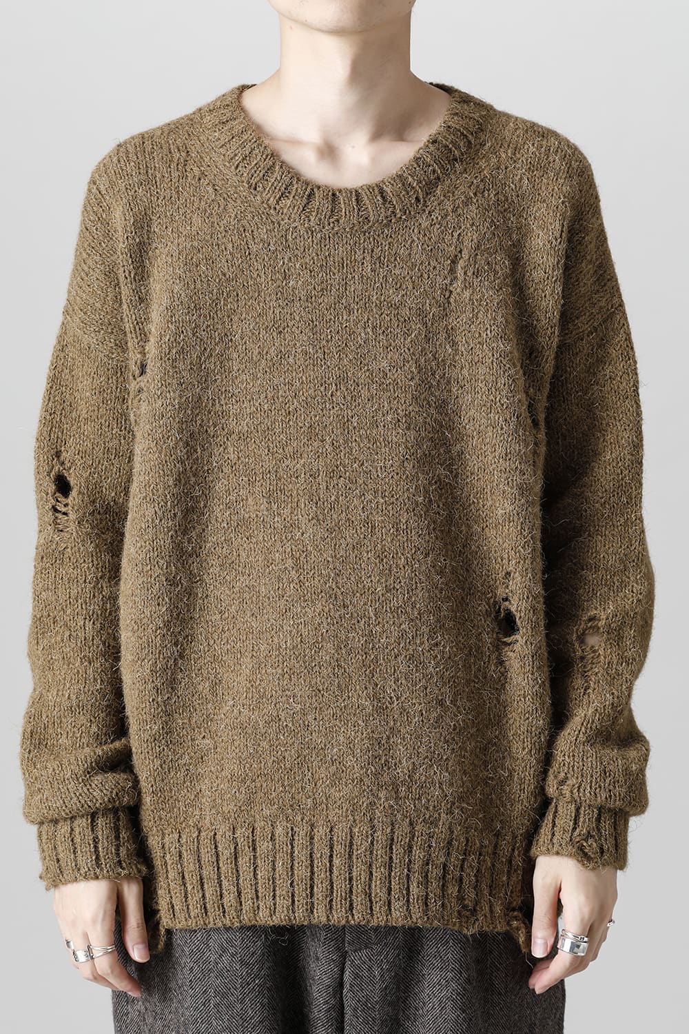 ロングスリーブ ニットトップ