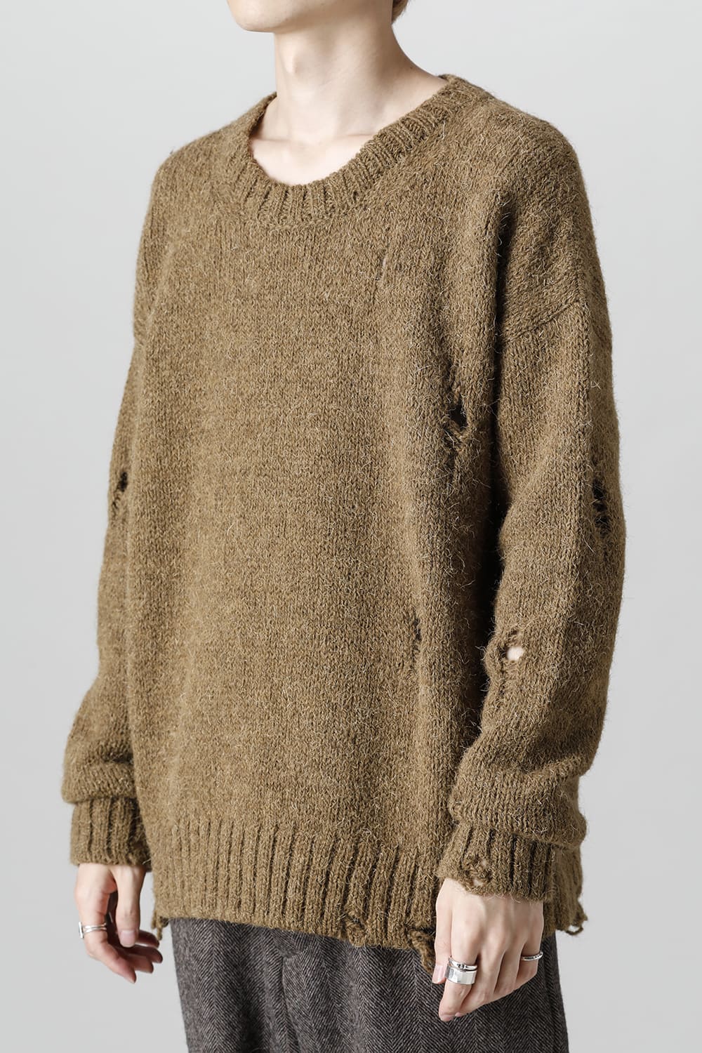 ロングスリーブ ニットトップ