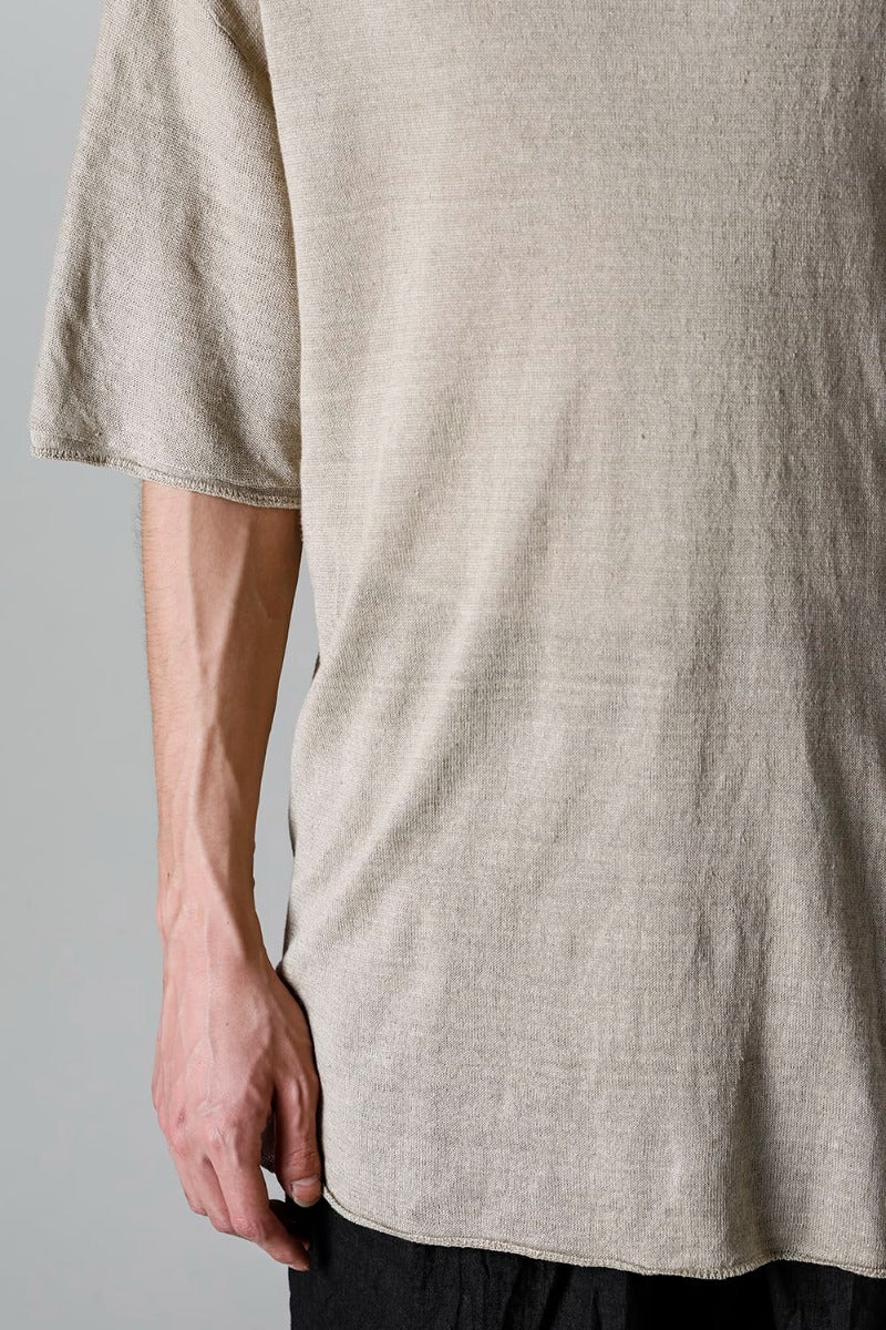 リラックスフィット リネンニットTシャツ
