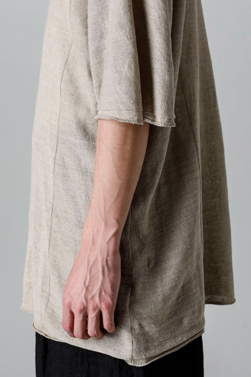 リラックスフィット リネンニットTシャツ