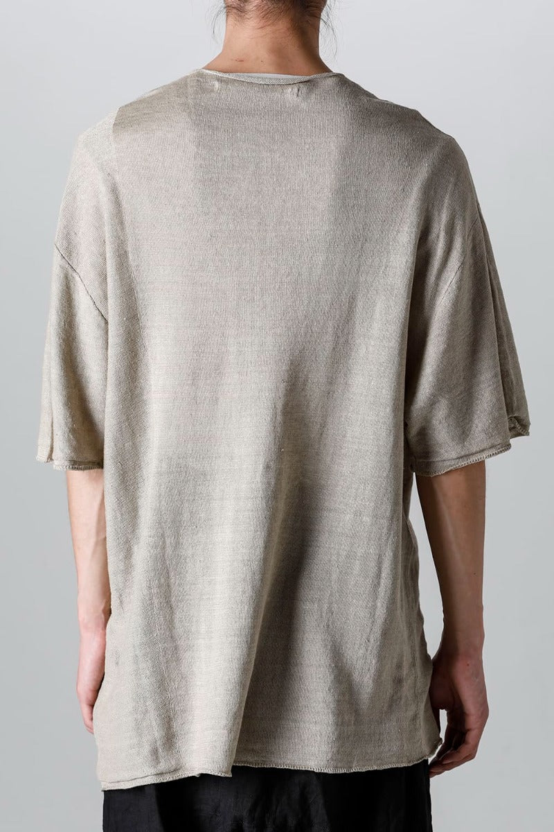 リラックスフィット リネンニットTシャツ