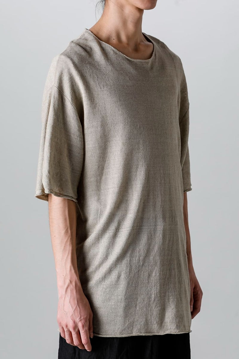 リラックスフィット リネンニットTシャツ