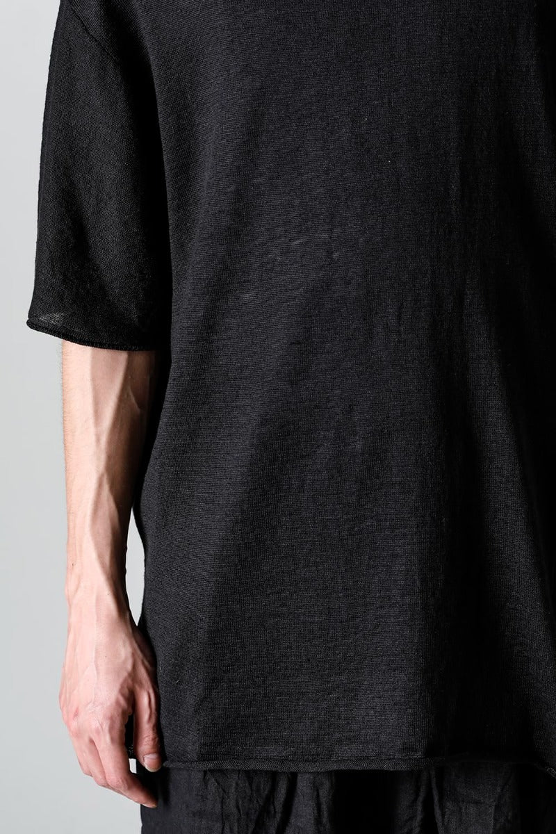 リラックスフィット リネンニットTシャツ