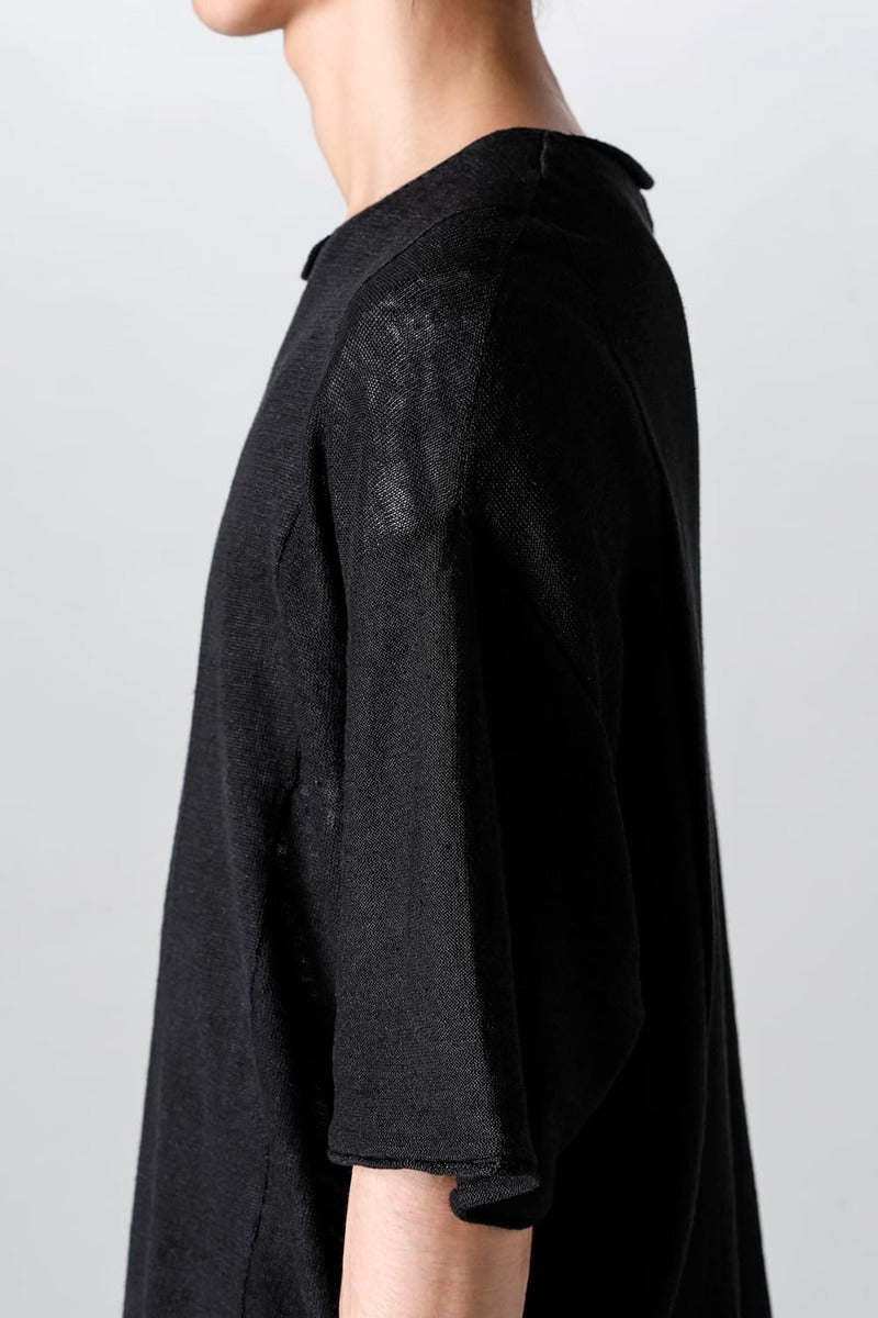 リラックスフィット リネンニットTシャツ