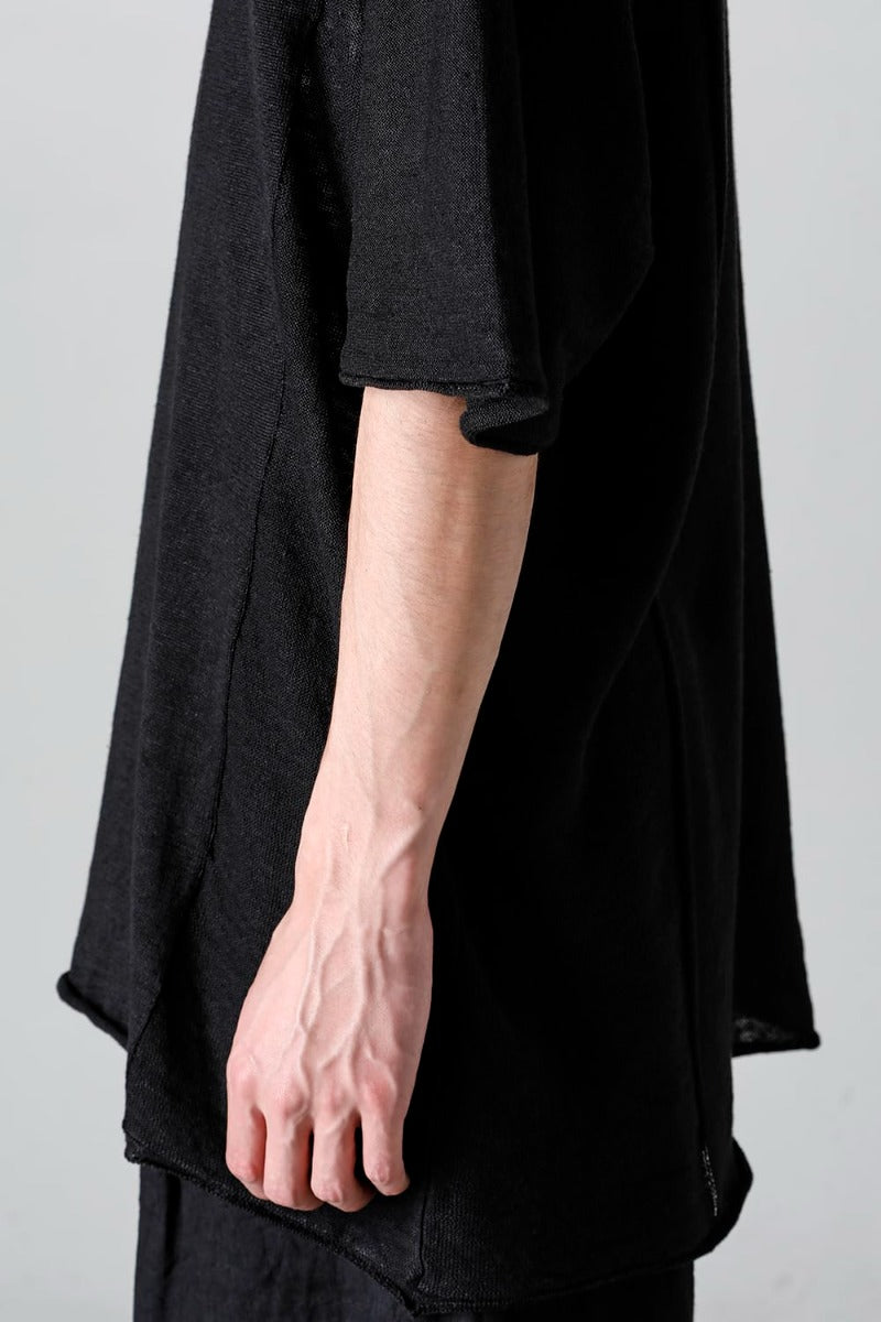 リラックスフィット リネンニットTシャツ