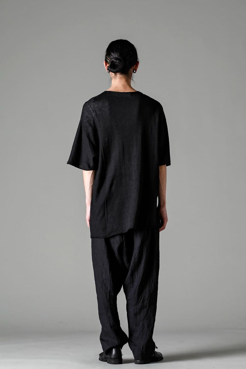 リラックスフィット リネンニットTシャツ